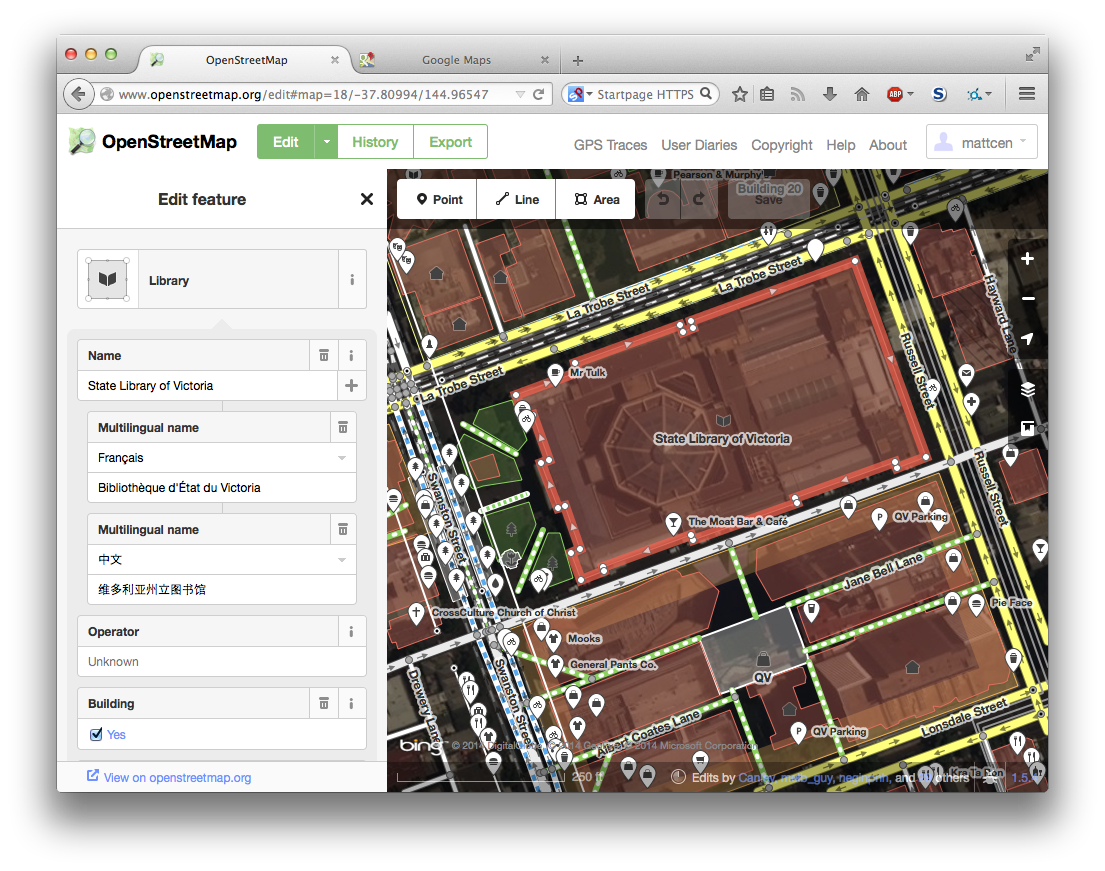 iD OSM Editor